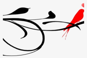 Lovebirds Drawing Abstract - Transparent Scroll Clipart #668101