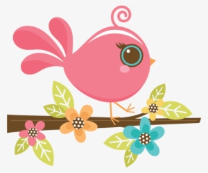 Love Birds Clipart Pretty Bird - Bird On Branch Png #668840