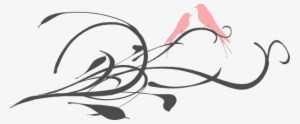 Pink Love Birds On A Branch Clip Art - Love Birds Clipart Pink #668882