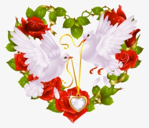 Doves With Heart Clipart - Wedding Doves Png #669060 Doves With Heart Clipart - Wedding Doves Png #669060