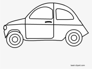 Free Black And White Car Clip Art - Fiat 500 #669106