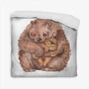 Mama Bear And Baby Bear - Watercolor Mama Bear #669900