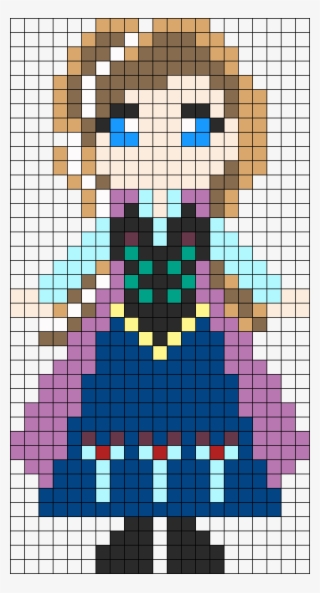 Frozen Cutie Anna Perler Bead Pattern #6600054 Frozen Cutie Anna Perler Bead Pattern #6600054