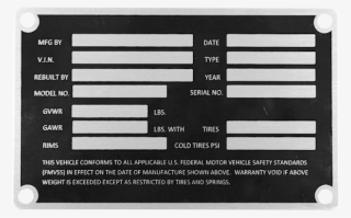 Generic Vin Plate #6625710