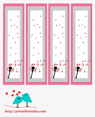 Free Printable Valentine Bookmarks Featuring Dandelion #6626188