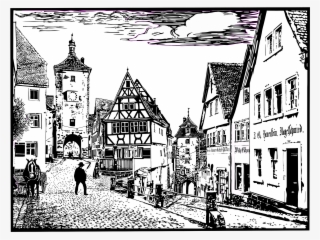 This Free Icons Png Design Of Cityscape Of Rothenburg, #6626520