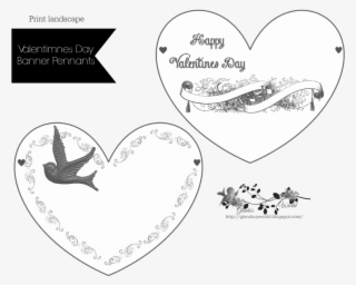 Valentine Heart Banner Pennants #6626635