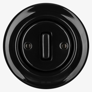 Porcelain Wall Switch Black Slim Button #6631880