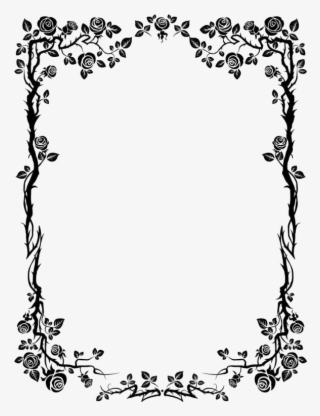 Png Flower Border Black #6640102