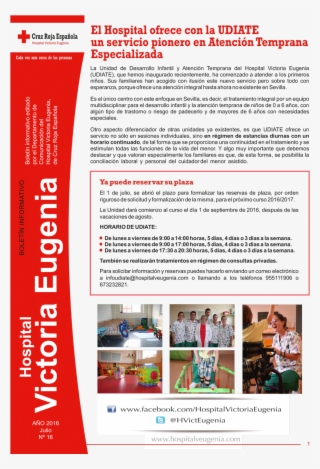 Portada Boletin 16 Julio 2016 Hospital Cruz Roja Sevilla #6645799