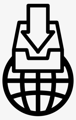 World Grid Outline With Drive And Arrow Comments #6649620