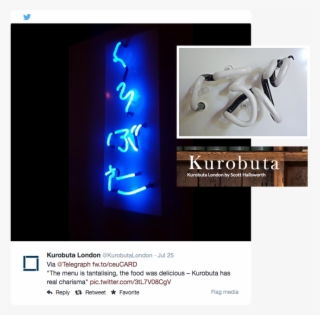 Lovely Blue Neon Sign For Kurobuta Japanese Restaurant, #6650462 Lovely Blue Neon Sign For Kurobuta Japanese Restaurant, #6650462