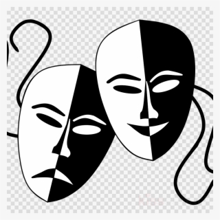 Drama Mask Clip Art Clipart Mask Sock And Buskin Tragedy #6653196