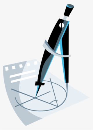 Vector Illustration Of Geometry Compass Draws Circle #6653905 Vector Illustration Of Geometry Compass Draws Circle #6653905