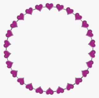 Plum Hearts Frame Clipart, Elemento, Purple Hearts, #6660068
