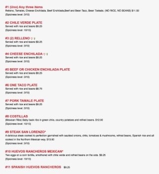 #1 Any Three Items Relleno, Tamales, Cheese Enchilada, #6661942