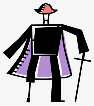 Vector Illustration Of Buccaneer Pirate With Peg Leg #6662457