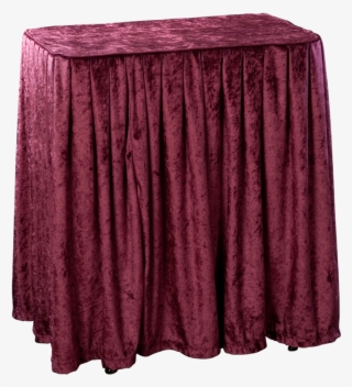 Portable Folding Display Table With Burgundy Drape #6664425
