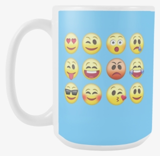 White 15oz Mug 12 Set Emoji Mug #6671644