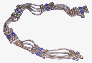 Sterling Silver Station Link Four Strand Fox Tail Chain #6673686