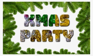 Christmas Party Tinsel Text #6681020