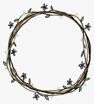 Simple Brown Floral Branches Hand Painted Garland Decorative #6686832
