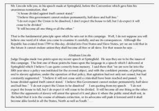 Excerpts From The Lincoln/douglas Debate #6693837