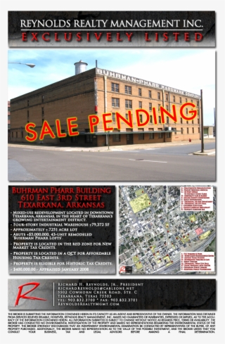 Burhman Pharr Building, Texarkana, Arkansas Sale Pending #6696126