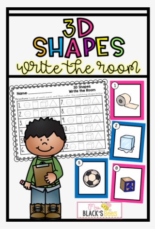 These 3d Shapes Write The Room Cards Make The Perfect #6697349