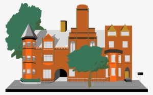 Student Handbook Picture Black And White Download - Cartoon Building Png #670773