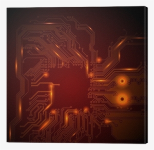 Red Technological Vector Background Canvas Print • - Number #670901