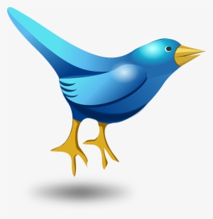 Twitter, Tweet, Bird, Funny, Cute, Blue, Messaging - Bird Cartoon Vector Png #671232