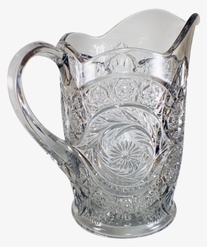 Antique Cut Glass Milk Pitcher Circa Early 1900's Found - Glass #671624
