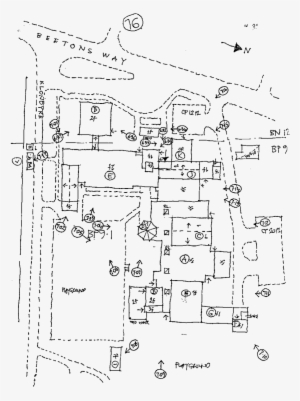 A Surveyor's Sketch Plan Of A School Building - School #671877