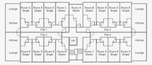 Typical Plan Form Of A Modular Student Residence Showing - Dormitory #672069