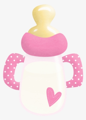 Baby Shower Nena Ilustraciones - Pink Baby Bottle Png #672234