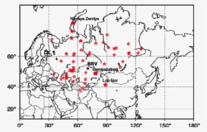 Locations Of Underground Nuclear Explosions (unes) - Map #672600