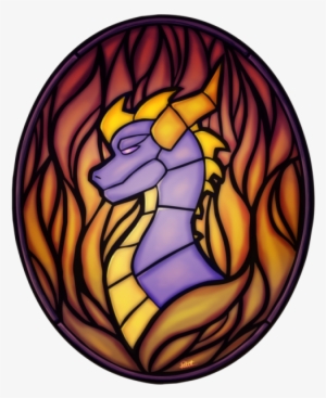 I've Had This Idea For Awhile Now To Have A Drawing - Stained Glass Spyro Art #673852