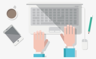 Banner Library Stock Computer Marketing Search Engine - Keyboard Hands Typing Png #674336