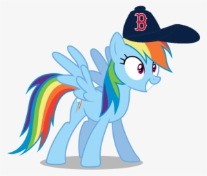 Rainbow Dash Images Rainbow Dash Wearing A Boston Red - Rainbow Dash Wearing Hat #674362