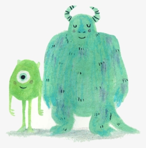 Drawing Disney Pixar Green Monsters Inc Blue Transparent - Monsters Inc Overlay #674561