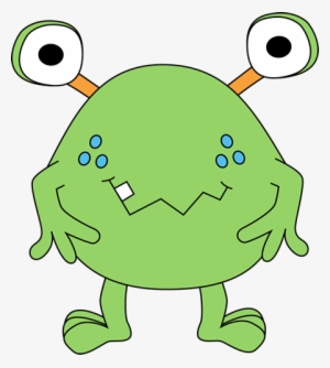 Free Cute Monster Clip Art Two Eyed Green Monster Clip - Prent Monster #675081