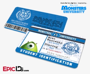 Monsters University Cosplay Student Id Card - Monsters University Id Card #675726
