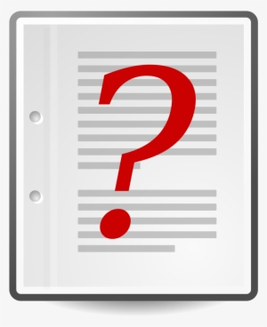 Text Document With Red Question Mark - Document With Question Mark #676937