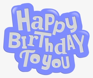 Picture Royalty Free Download Happy Birthday To Blue - Calligraphy #677094