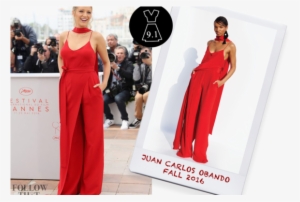 Blake Lively In Juan Carlos Obando - Blake Lively Cannes Red Jumpsuit #677097