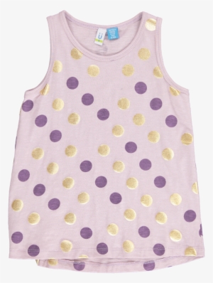 Blubyblu Sleeveless Polka Dot Print Tank Top Lavender/ - Polka Dot #677138