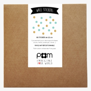 Pöm Le Bonhomme Mint And Gold Dot Wall Stickers - Wall Stickers Pom #677905