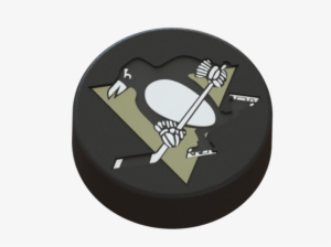 Pittsburgh Penguins Logo On Ice Hockey Puck 3d Print - Pittsburgh Penguins #679365