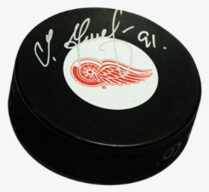 Sergei Fedorov Autographed Detroit Red Wings Hockey - Sergei Fedorov Autographed Hockey Puck #679959